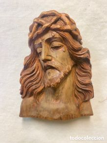 Arte: Busto en madera de Jesucristo medidas 18x15